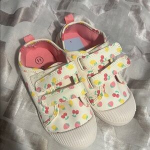 Cat & Jack Multicolor Fruit Print Velcro Sneakers